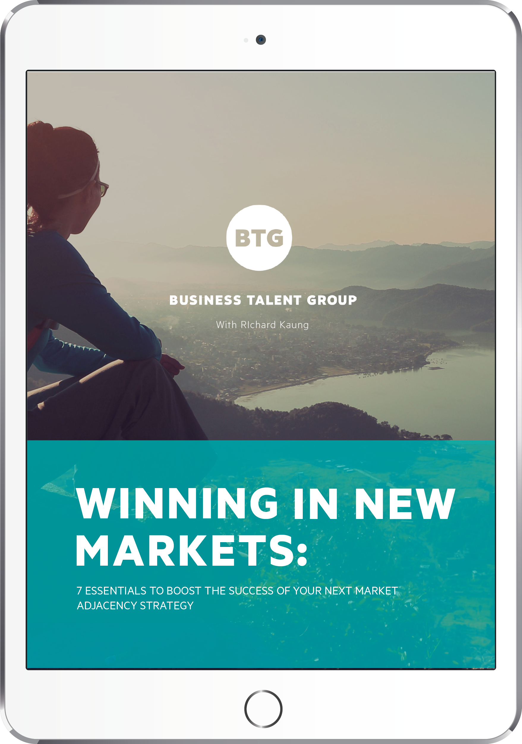 Winning in New Markets ebook on an iPad screen