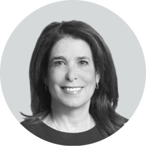 Black and white photo of Jody Greenstone Miller, Co-Founder and Co-CEO of Business Talent Group