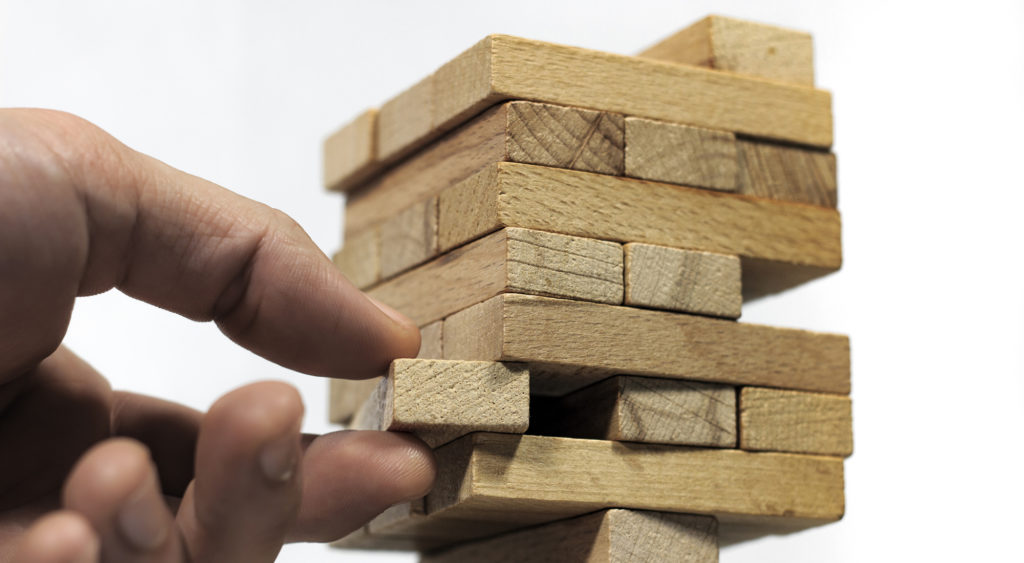 build an agile workforce - hand on tower of blocks