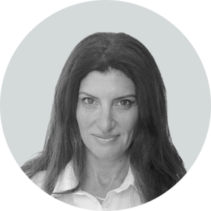 Black and white photo of Jennifer Schiff - Senior Client Service Principal, Interim Executive & Private Equity Lead at Business Talent Group