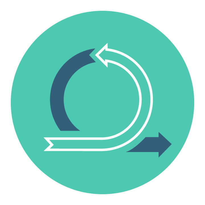icon of Agile symbol - arrow making a loop