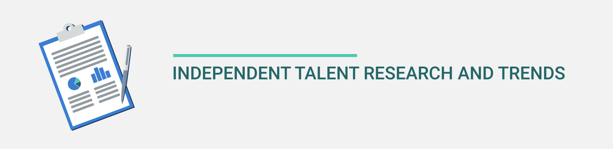 Icon of Clipboard with Charts and "Independent Talent Research and Trends" text